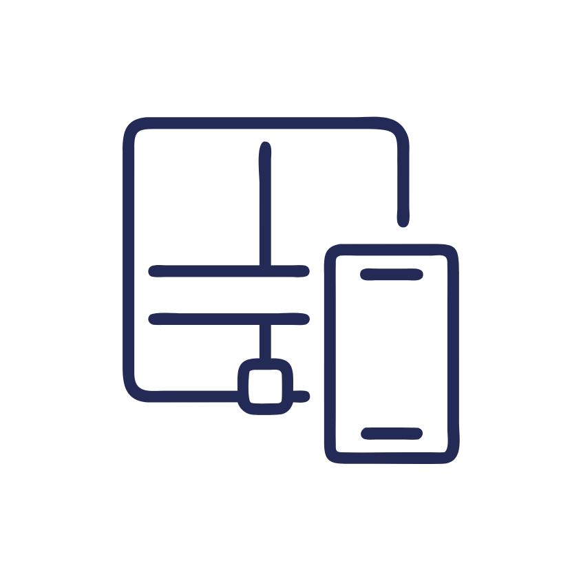 Mobile-first web design UI icon
